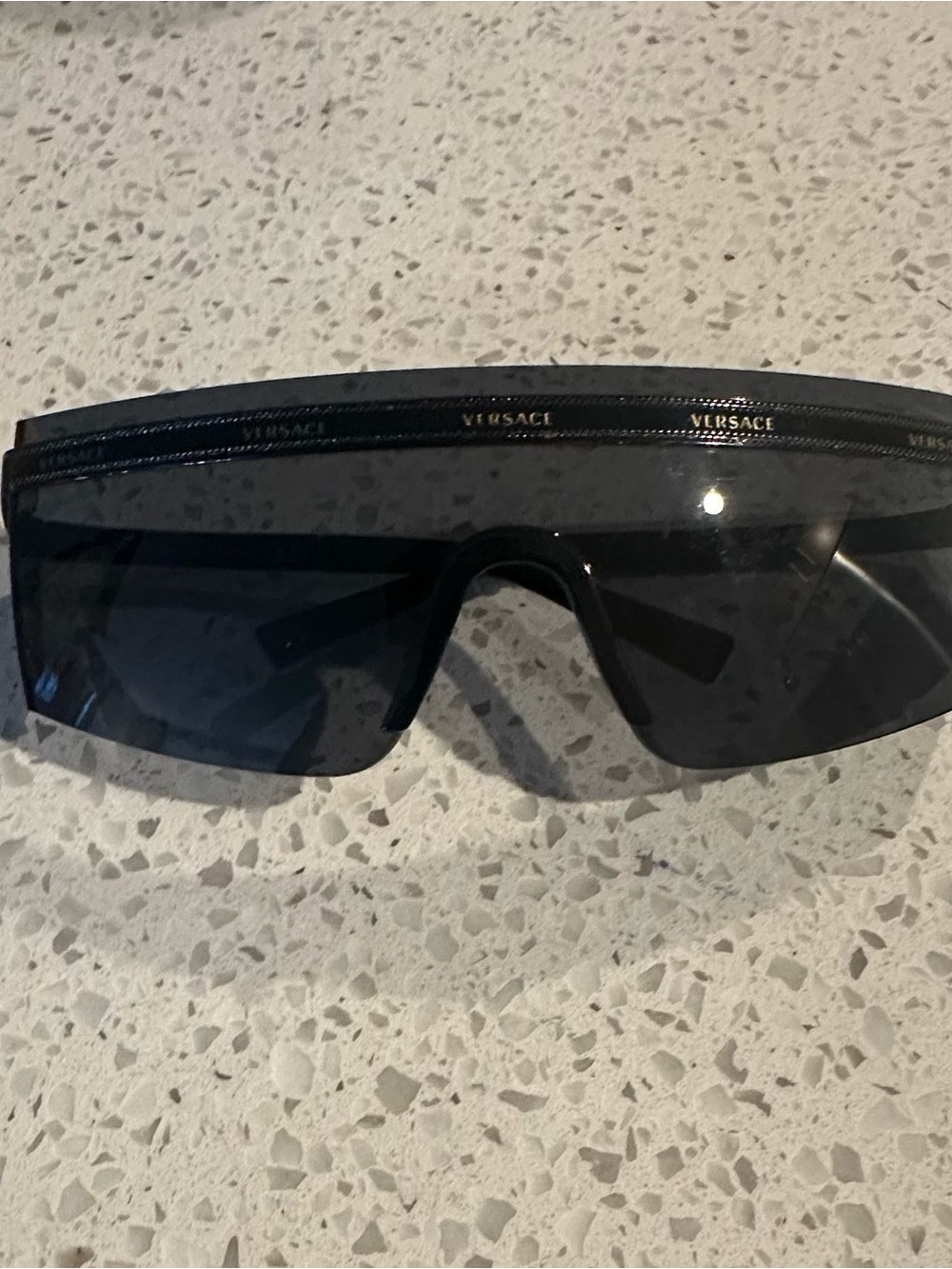 Versace Shield Sunglasses in Black